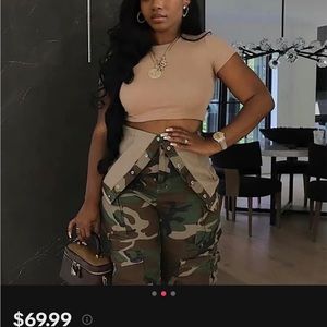 Brand new camo jumpsuit